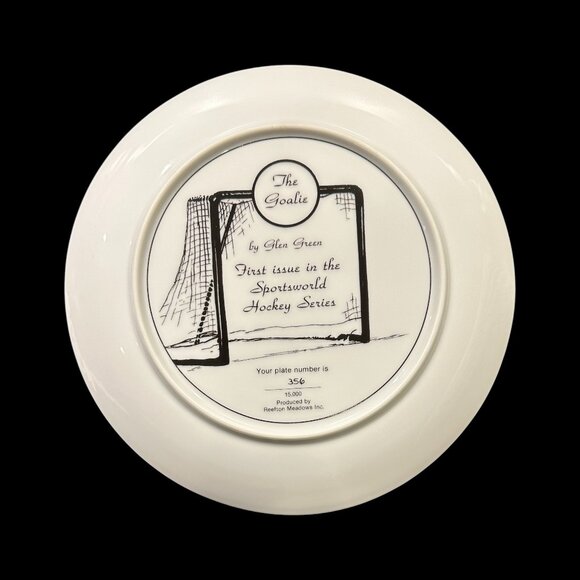 Vintage Glen Green Hockey Goalie Collector Plate, Sports Memorabilia - Picture 5 of 5
